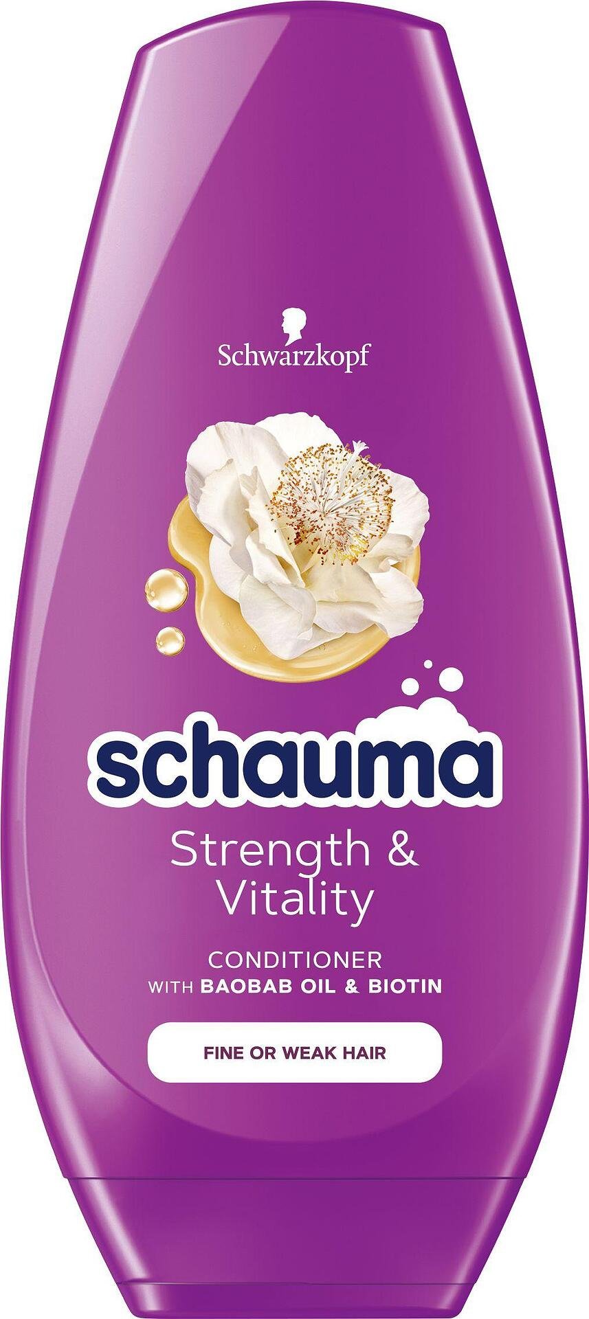 Schauma Strength & Vitality Conditioner, балсам за тънка и слаба коса, 250 мл.