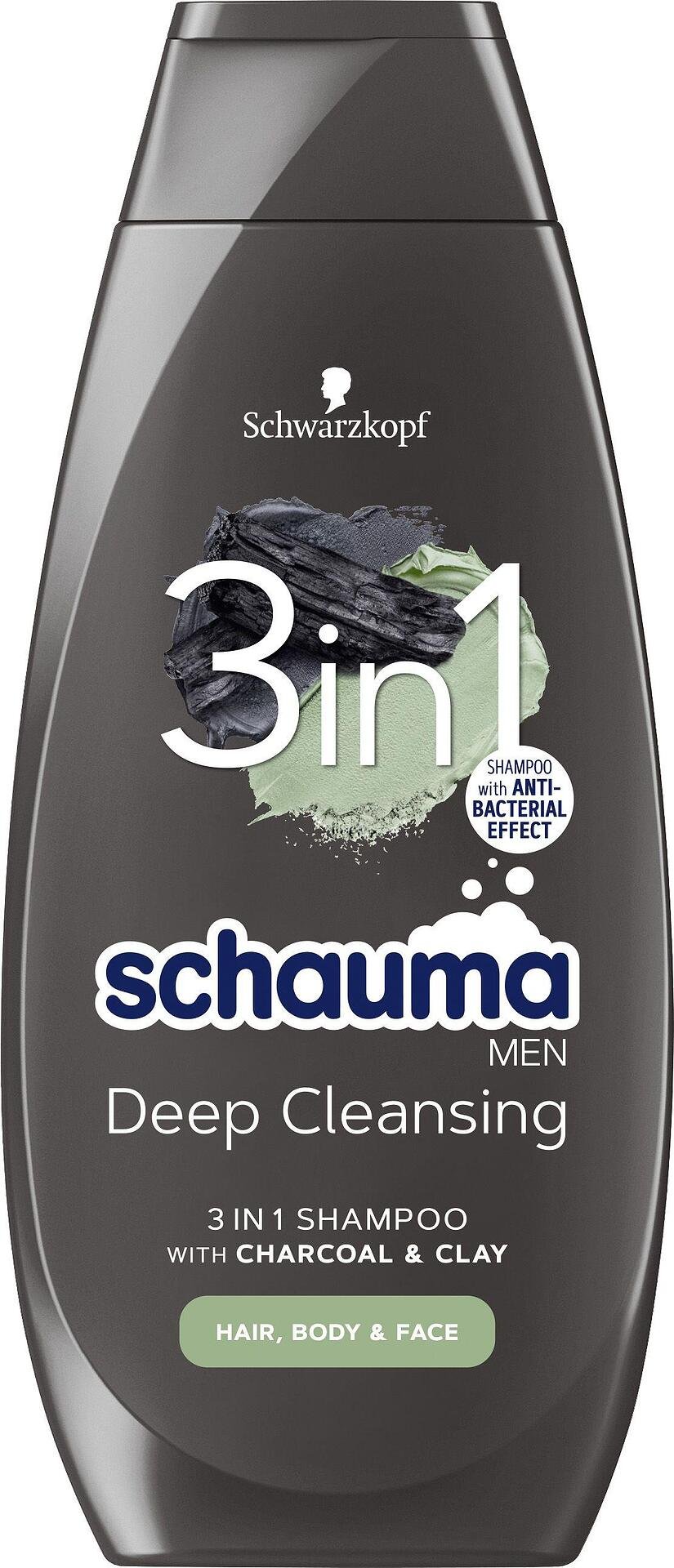 Schauma Deep Cleansing Men, шампоан 3 в 1 за мъже, 400 мл.