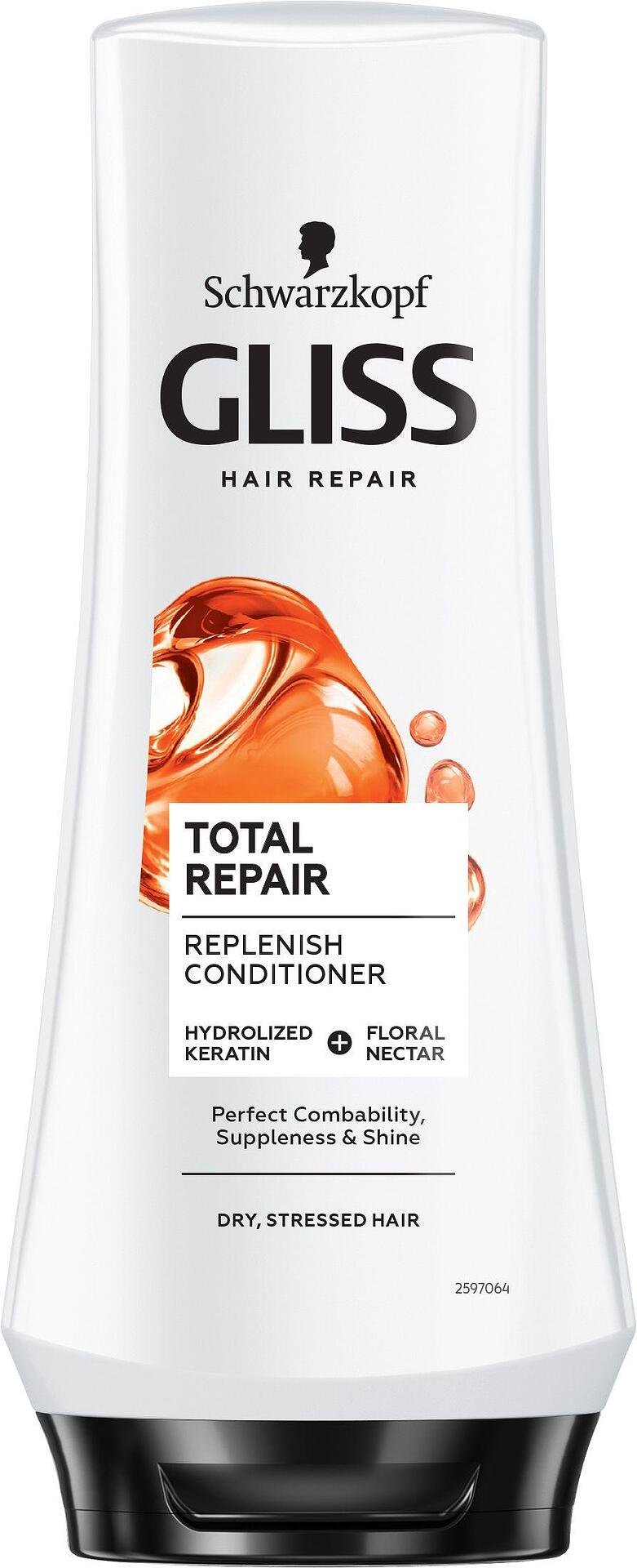 Gliss Total Repair балсам за суха и изтощена коса, 200 мл.
