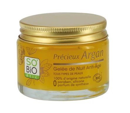 So'Bio, Precieux Argan, био анти-eйдж нощен гел с арган, 40 мл.