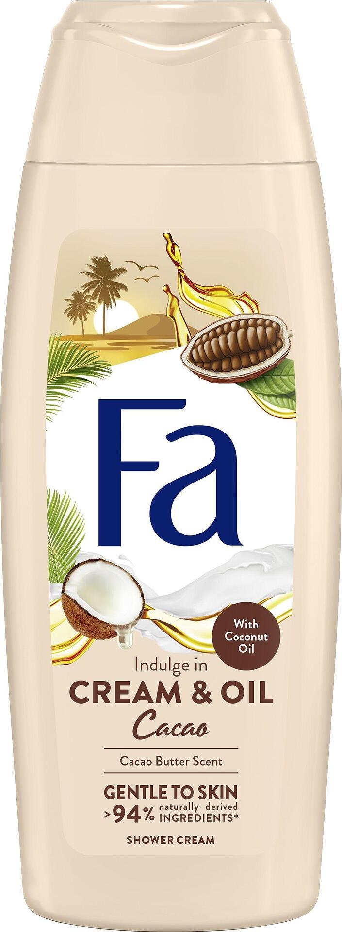 Fa Cream & Oil, душ гел с какаово масло и кокос, 250 мл.