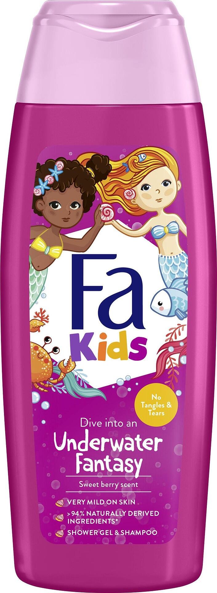 Fa Kids Underwater Fantasy Shower Gel & Shampoo,детски душ гел за коса и тяло 2 в 1 за момичета, 250 мл.