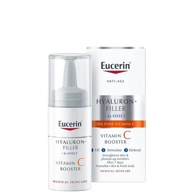 Eucerin Hyaluron-Filler, Подмладяващ бустер за лице с витамин С и хиалуронова киселина, 7.5 мл