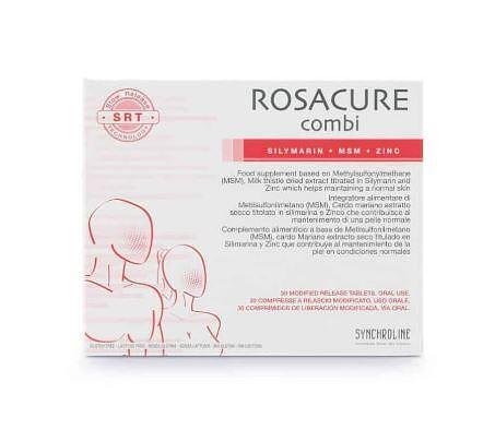 Synchroline Rosacure Combi, хранителна добавка, която помага да се поддържа нормалното състояние на кожата, 30 таблетки