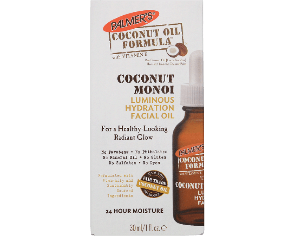 Palmer's, озаряващо масло-олио за лице с кокосово масло и маной, 30 мл.