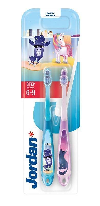 Jordan Step 3 Duo, детска четка за зъби 6-9години 2 броя в опаковка