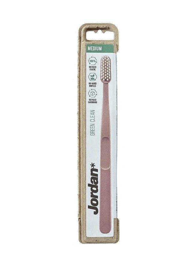 Jordan Green Clean Medium, четка за зъби от рециклирана пластмаса, средна