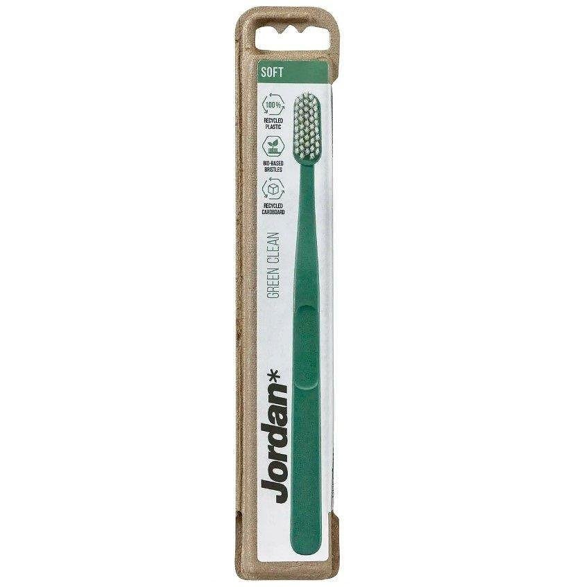 Jordan Green Clean SOFT, четка за зъби от рециклирана пластмаса, мека