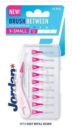 Jordan Brush Between XS 0,4 mm – 10 броя интердентална четка за зъби