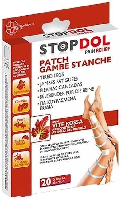 StopDol Pain Relief, лепенки за уморени крака, 4 см. х 6.3 см., 20 броя