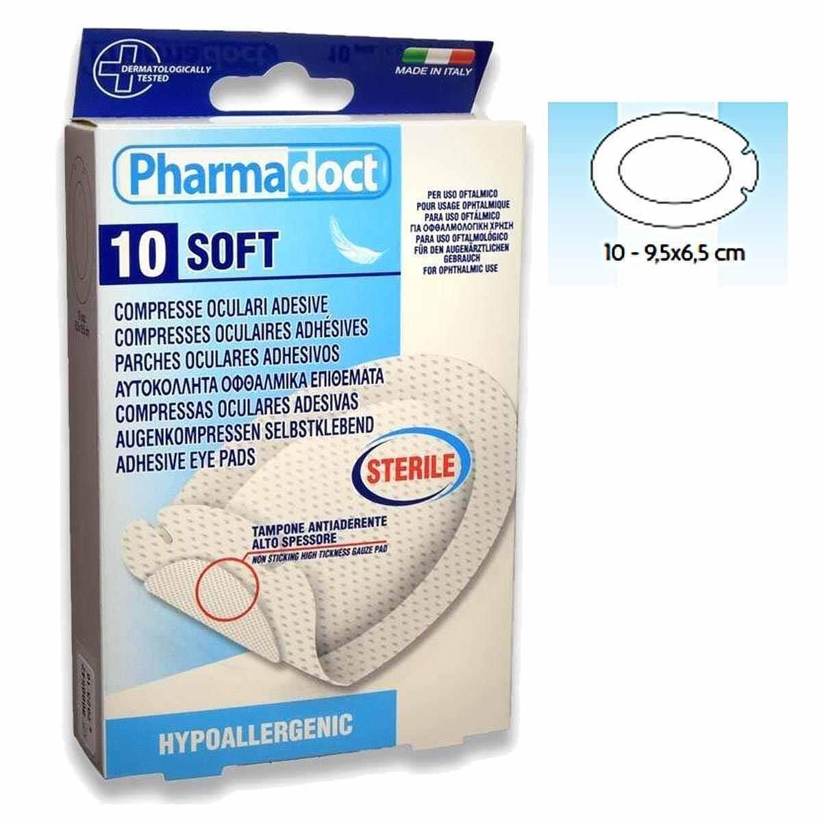 Pharmadoct стерилна марля компрес за очи за деца, 10 броя