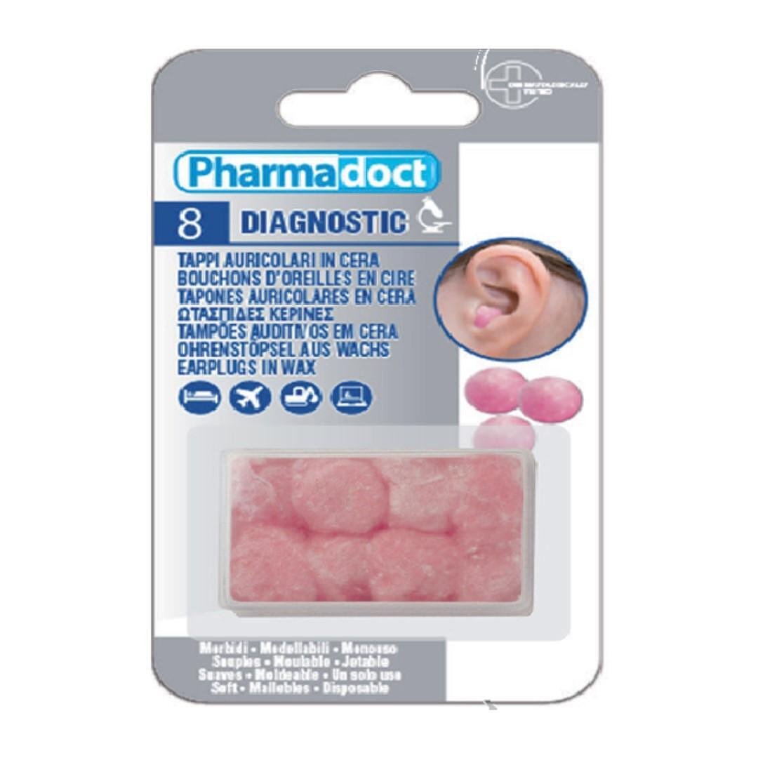 Pharmadoct тапи за уши восъчни, 8 бр.
