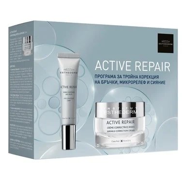 Комплект Esthederm Active Repair, Коригиращ крем против бръчки, 50 мл + Околоочен крем, 15 мл