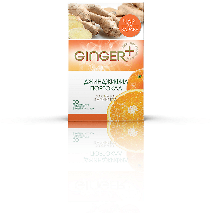 Ginger+, чай джинджифил и портокал