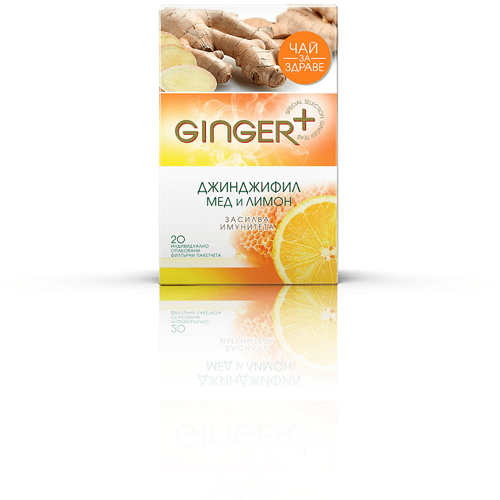 Ginger+, чай джиндифил с мед и лимон