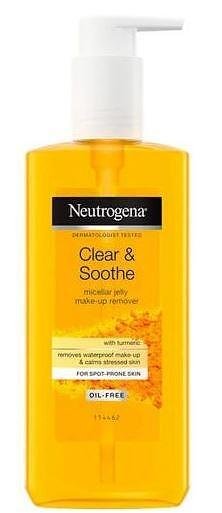 Neutrogena Clear&Soothe, мицеларен гел за почистване и дегримиране с куркума, 200 мл.