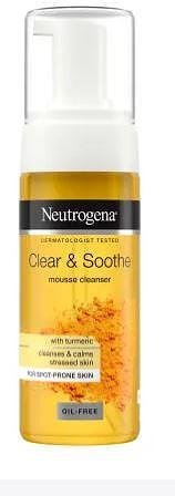 Neutrogena Clear&Soothe, почистваща и успокояваща пяна с куркума, 150 мл.