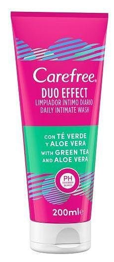 Carefree Duo Effect, интимен душ гел с алое и зелен чай, 200 мл.