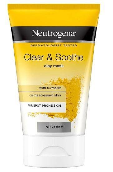 Neutrogena Clear&Soothe, почистваща и успокояваща маска с глина и куркума, 50 мл.
