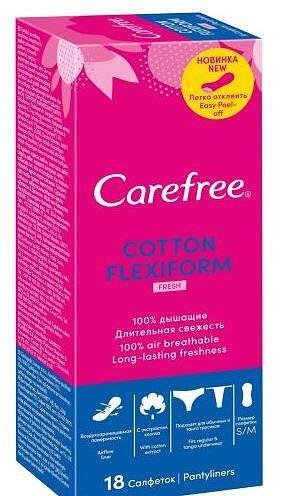 Carefree - Flexiform Fresh, ежедневни превръзки, 18 броя.