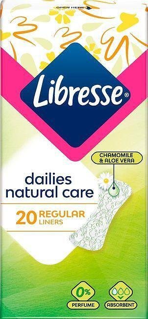 Ежедневни превръзки Libresse - Natural Care, 20 броя