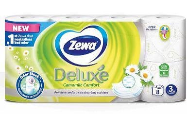 Тоалетна хартия Zewa Deluxe Camomile Comfort, 8 ролки