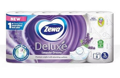 Тоалетна хартия Zewa Deluxe Lavender, 8 ролки