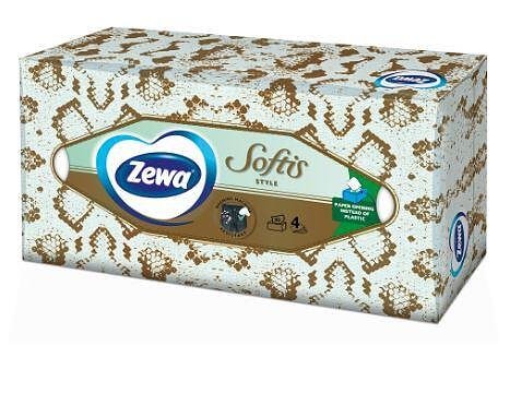 Zewa Softis Style кърпички за лице 4 слоя, 80 броя