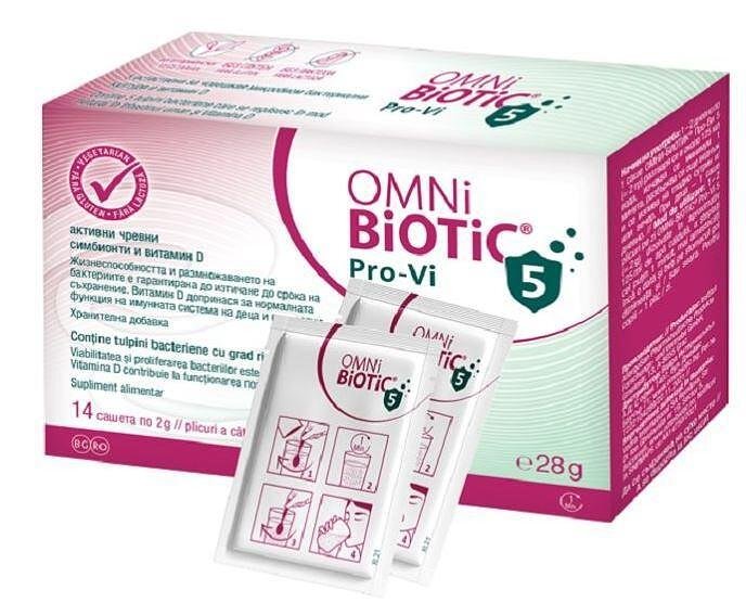 Omni-Biotic Pro-Vi 5, 14 сашета. За силен имунитет