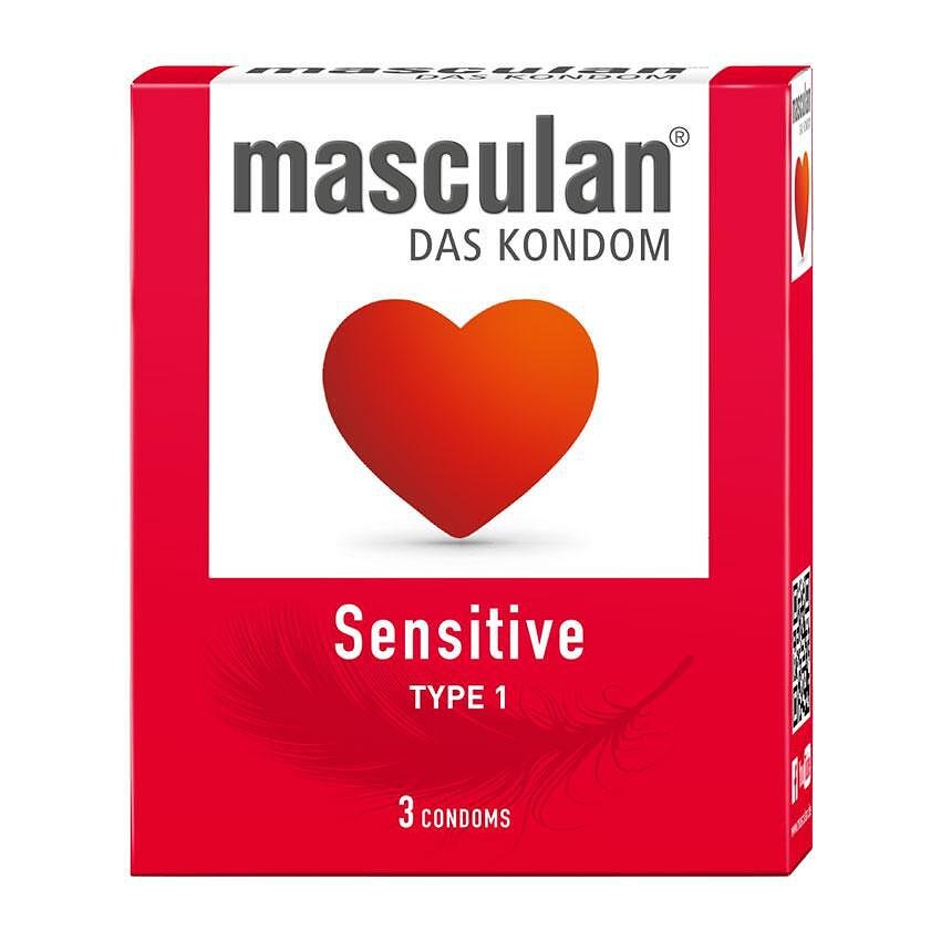 Sensitive презервативи, 3 броя, Masculan