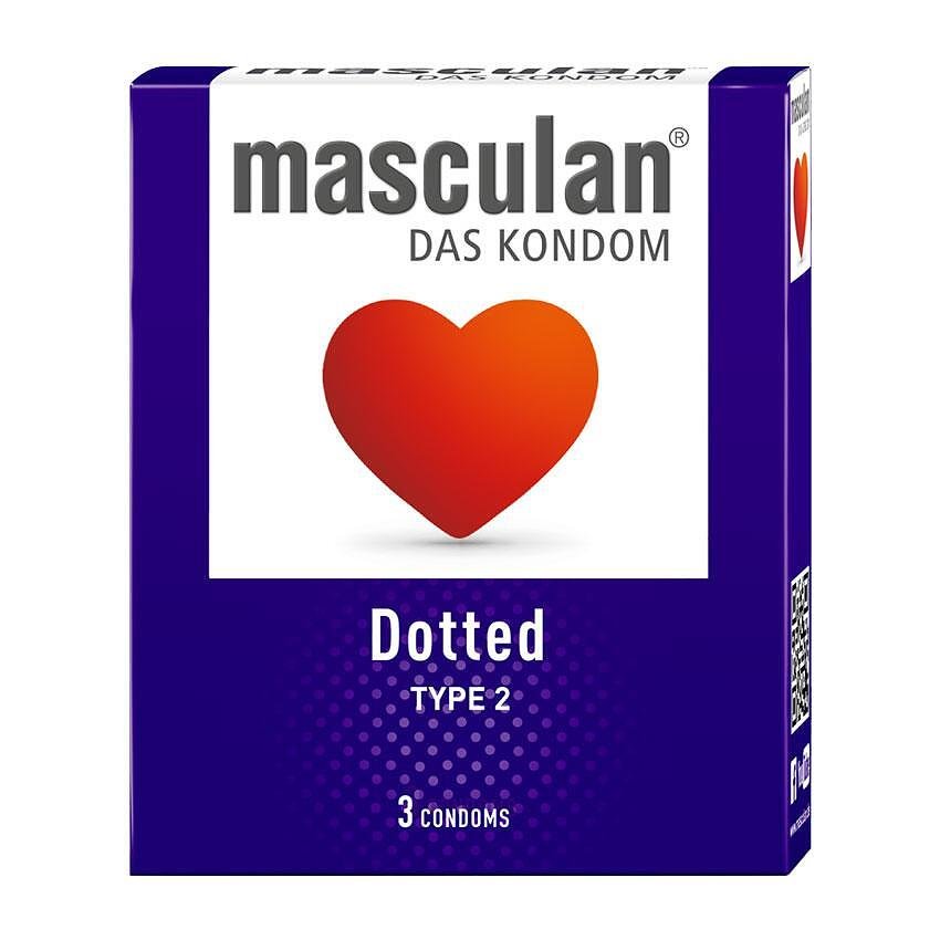 Dotted Презервативи, 3 броя, Masculan