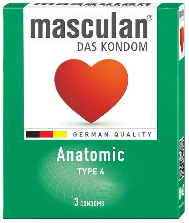 Anatomic презервативи, 3 броя, Masculan