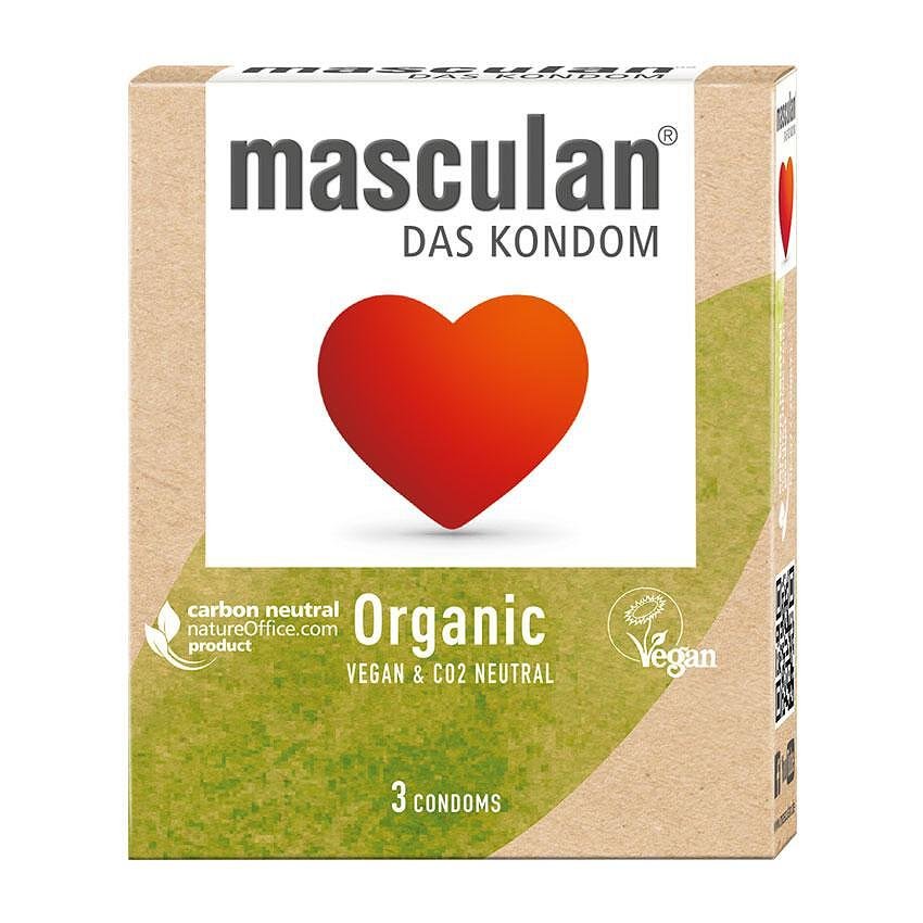 Organic презервативи, 3 броя, Masculan