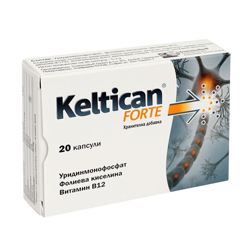 Keltican Forte, при болки в гърба, кръста и крайниците, 20 капсули