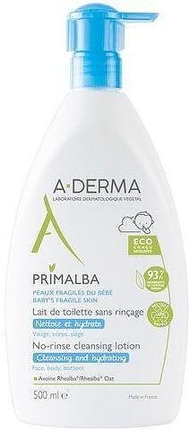 A-DERMA, Primalba Gentle Cleansing Lotion Without Rinsing, почистващ лосион без измиване, 500 мл