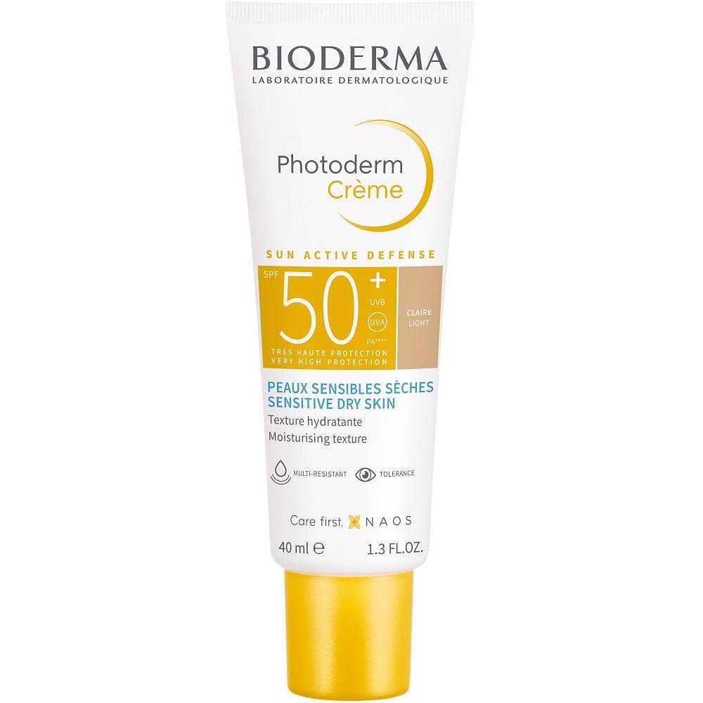 Bioderma, Photoderm Light Colour Cream, Spf50+, слънцезащитен крем с цвят, 40 мл