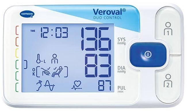 Комплект Veroval Duo Control M, Електронен апарат за измерване на кръвно налягане + Thermoval Standart Електронен термометър