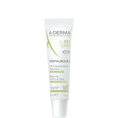 A-Derma Dermalibour+ Cica, Възстановяващ балсам за устни, 15 мл