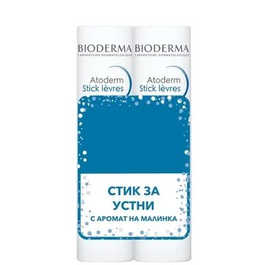 Комплект Bioderma Atoderm, Стик за устни, 2x4 гр.