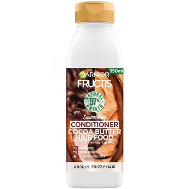 Garnier Fructis Cocoa Butter Hair Food, изглаждащ балсам за непокорна коса, 350 мл.