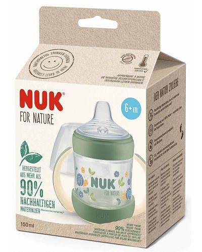 NUK for Nature, Шише за сок с две дръжки и силиконов накрайник, 6+ месeца, 150 мл