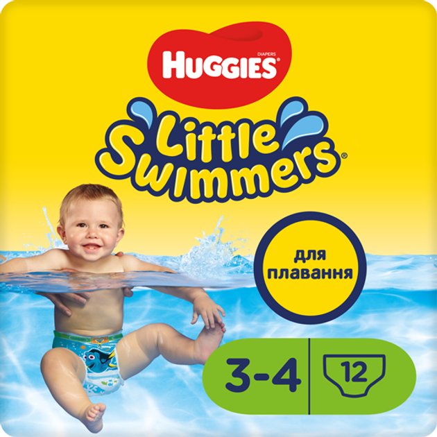 Huggies, Бански LittleSwimmers 3-4 (7-15кг) 12 бр