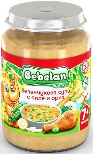 Bebelan, Зеленчукова Супа с Пиле и ориз, 7+м. 190г