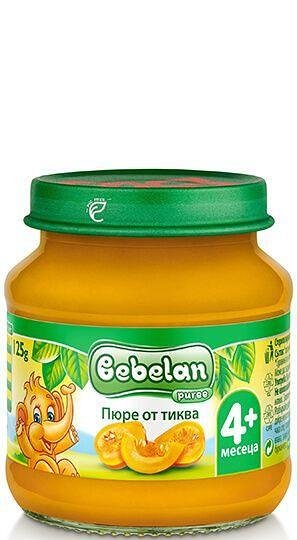 Bebelan, Ново! БИО пюре от Тиква 4+м, 125г