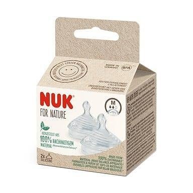 NUK for Nature, Силиконов биберон за хранене softer, 2 броя