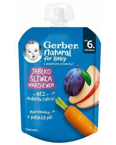 Пауч Яб, Слива и Морков, 6+м. Gerber 80г