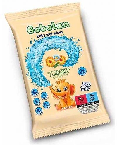 Bebelan, влажни кърпи Оранжеви Невен+Лайка пакет 20 бр