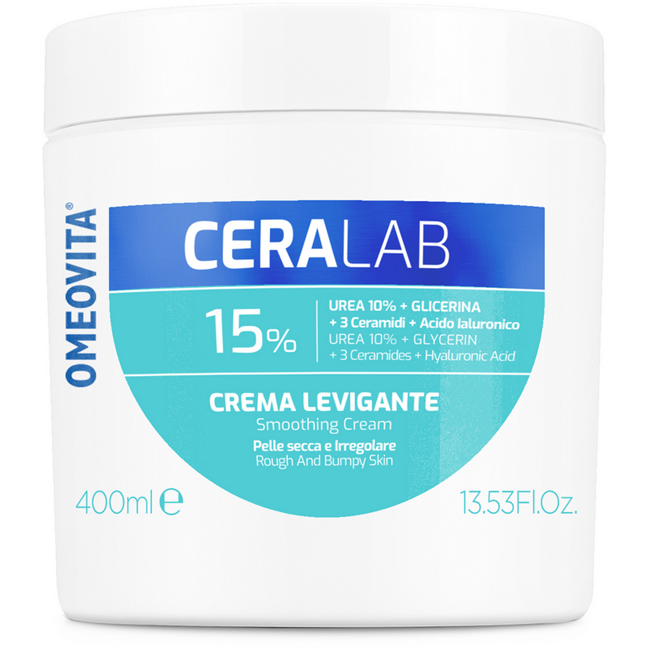 OMEOVITA CERALAB Изглаждащ крем за тяло с керамиди + урея 10% 400 мл.