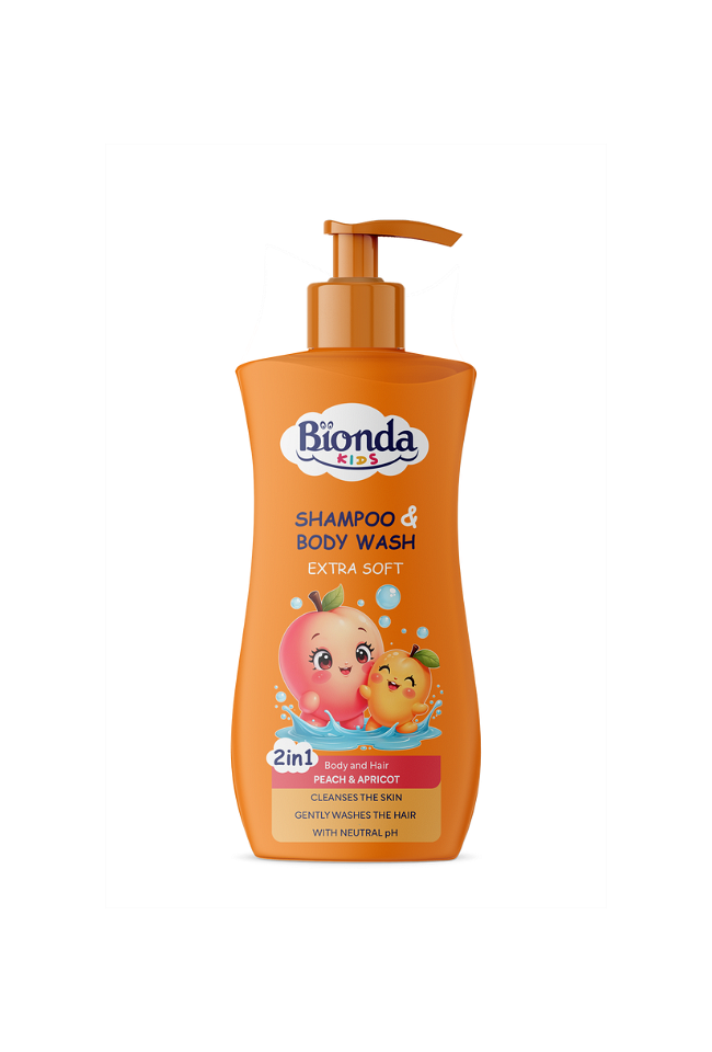BIONDA KIDS ШАМПОАН & ДУШ ГЕЛ ПРАСКОВА И КАЙСИЯ 500ml