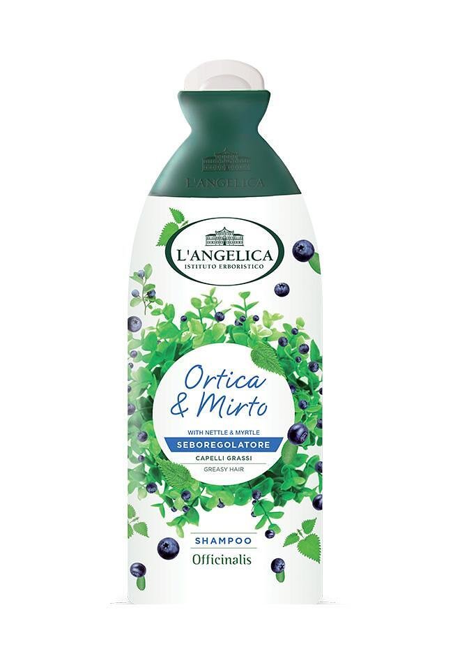 L'ANGELICA OFFICINALIS ШАМПОАН ЗА МАЗНА КОСА С ЕКСТРАКТИ ОТ КОПРИВА И МИРТА 250мл